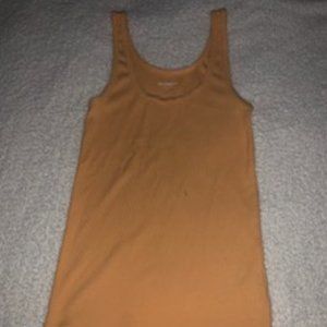bright orange tank top